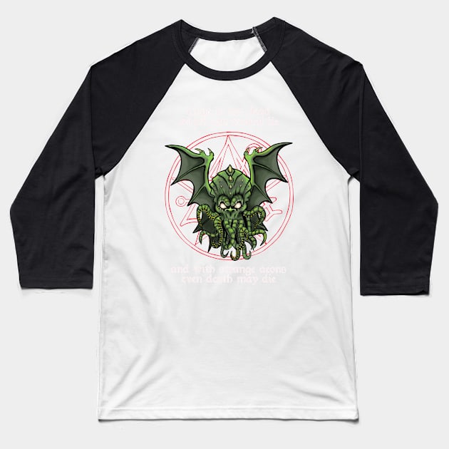 CthulhuThe Old One Baseball T-Shirt by RowdyPop